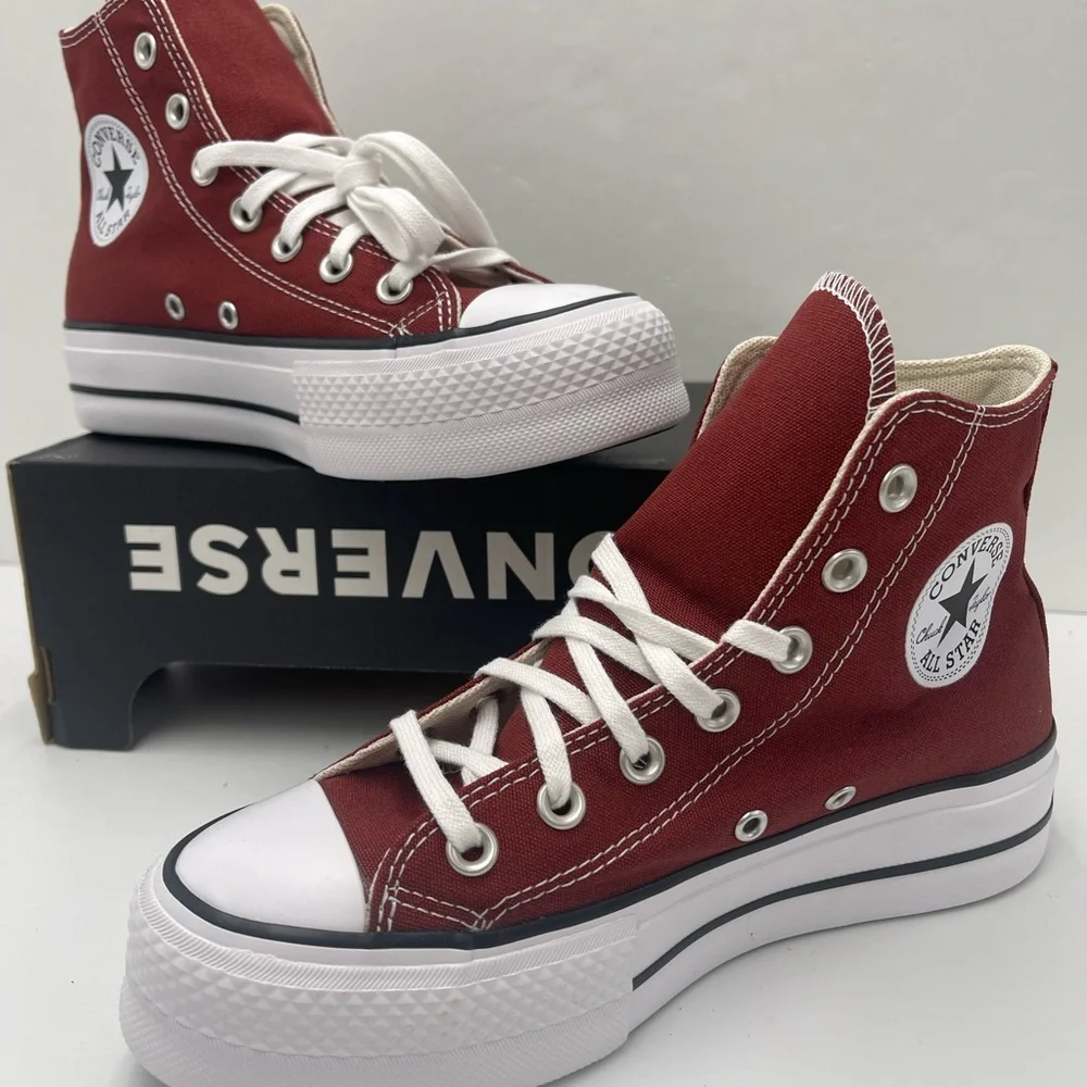 Converse WMN Red High-Top CTAS LIFT HI ROTTIN APPLE/WHITE/BLACK Platform Sneaker